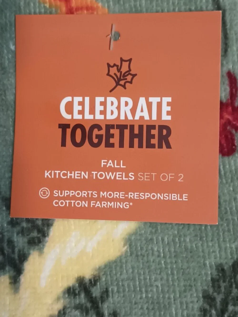 NWT ~ Celebrate Together  Autumn Decorative Kitchen Towels,  Set of 2
